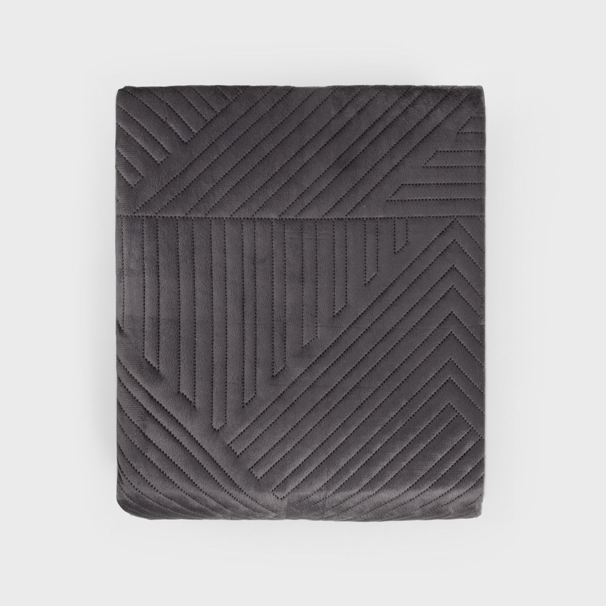 Narzuta AURUM czarna welwetowa z pikowaniem 220x240 cm