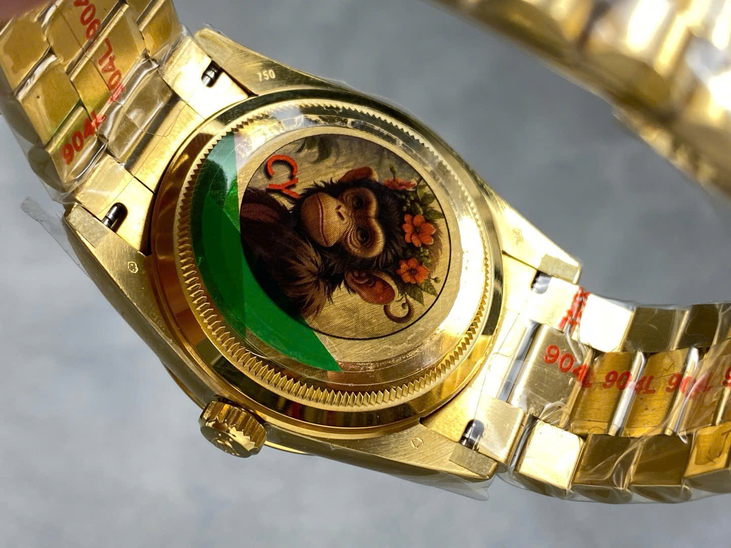 Rolex Day-Date 128238 YG Plated Puzzle Motif Dial 36mm Super Clone