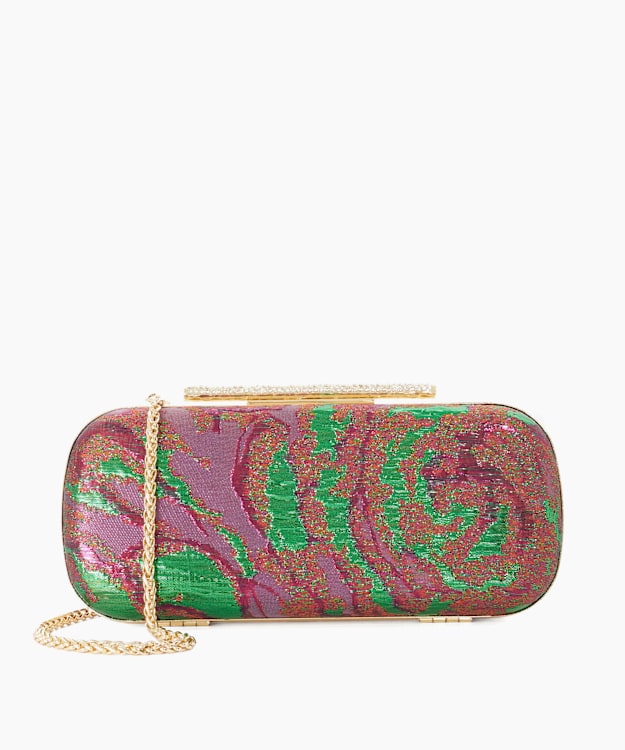 Body Purple - Structured Chain Strap Clutch Bag
