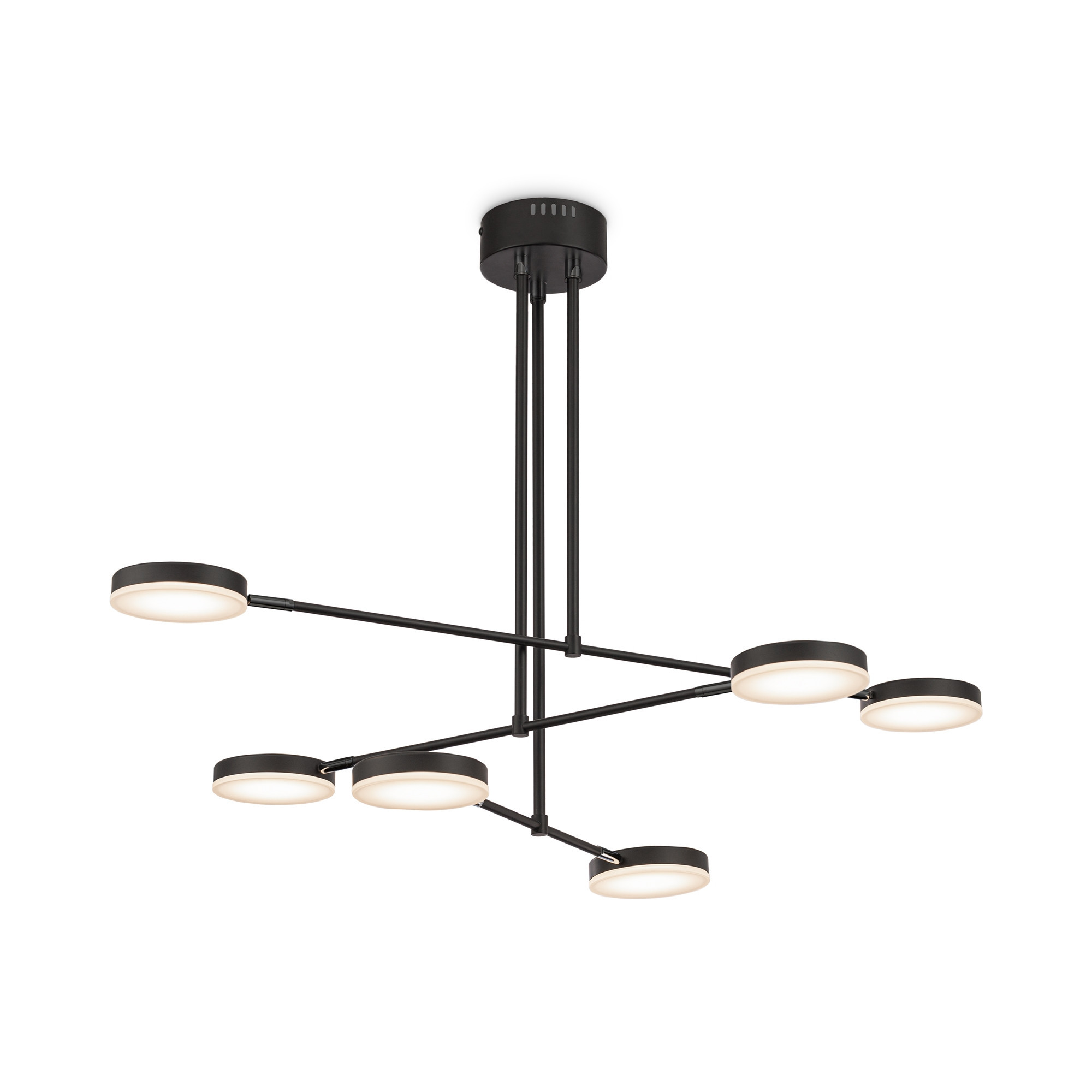 Lampa wisząca FAD czarna LED 6x36W Ciepła biel 2100lm Maytoni