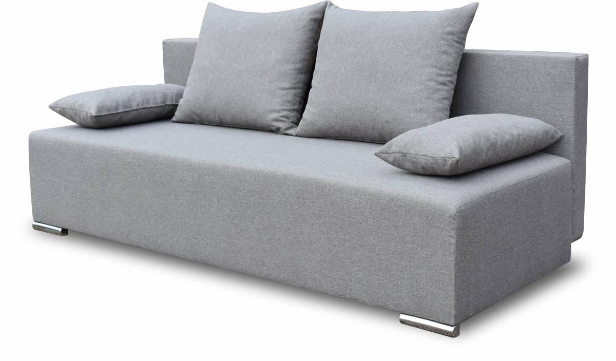 Sofa z funkcją spania sprężyny bonell Komfort Szara