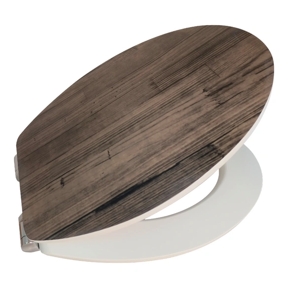 WC-Sitz »Holzoptik dunkel«, Soft-Close, Take-Off, MDF