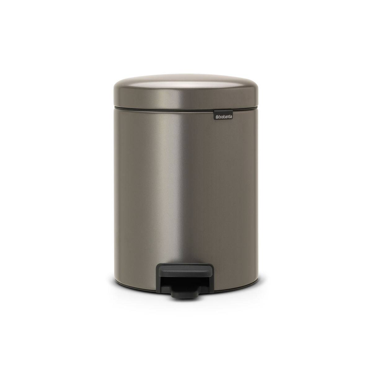 Brabantia NewIcon Pedaalemmer, 5 liter, kunststof binnenemmer - Platinum