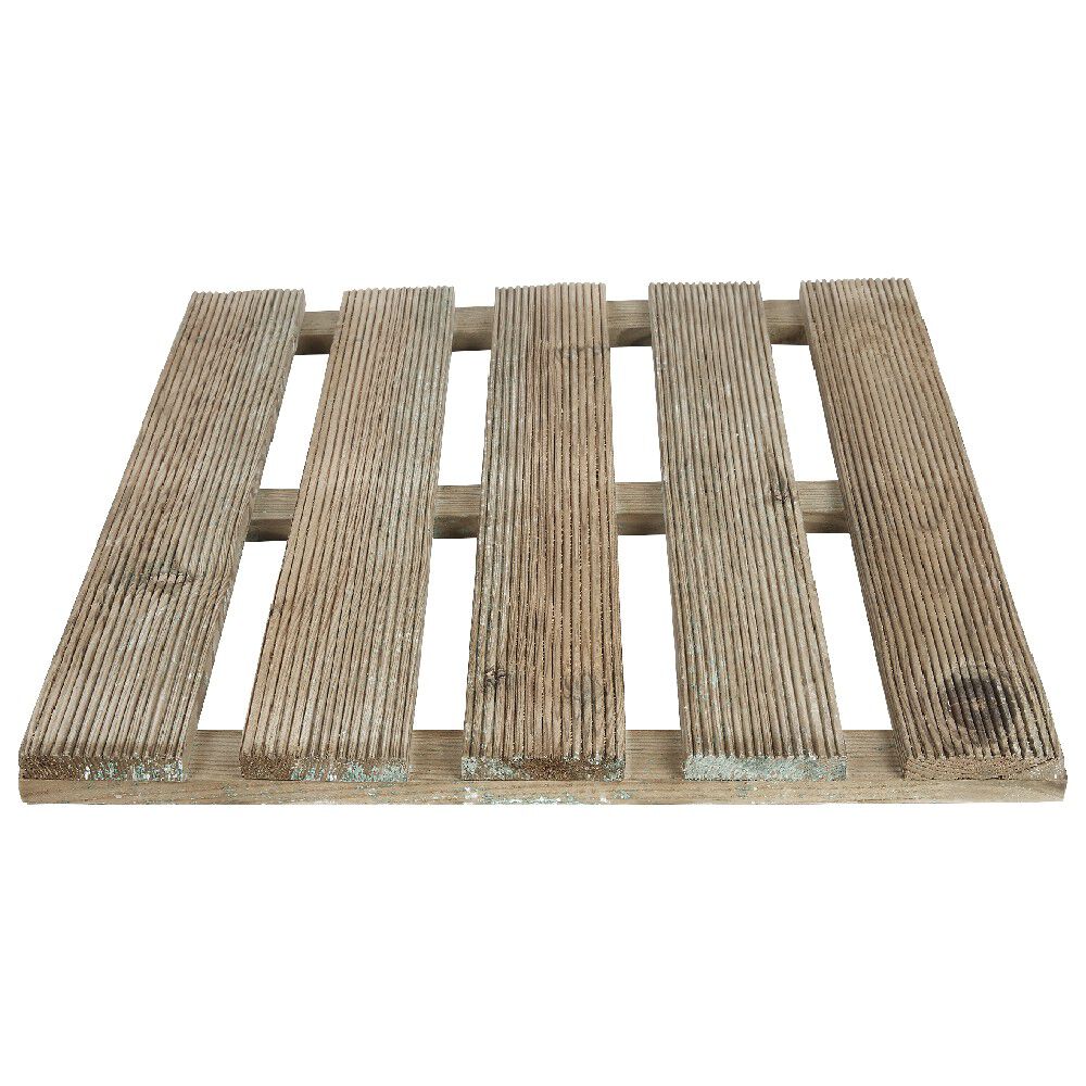 Dalle carrée en bois naturel et vert