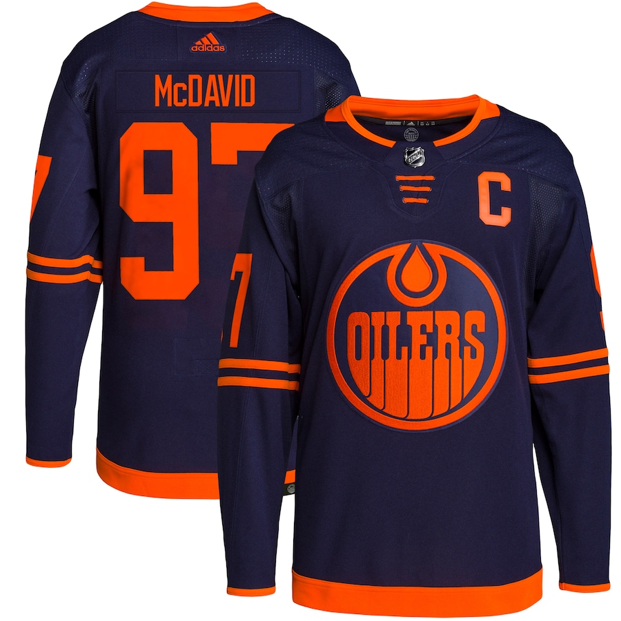 Connor McDavid Edmonton Oilers adidas Alternate Authentic Pro Player - Jersey - Navy
