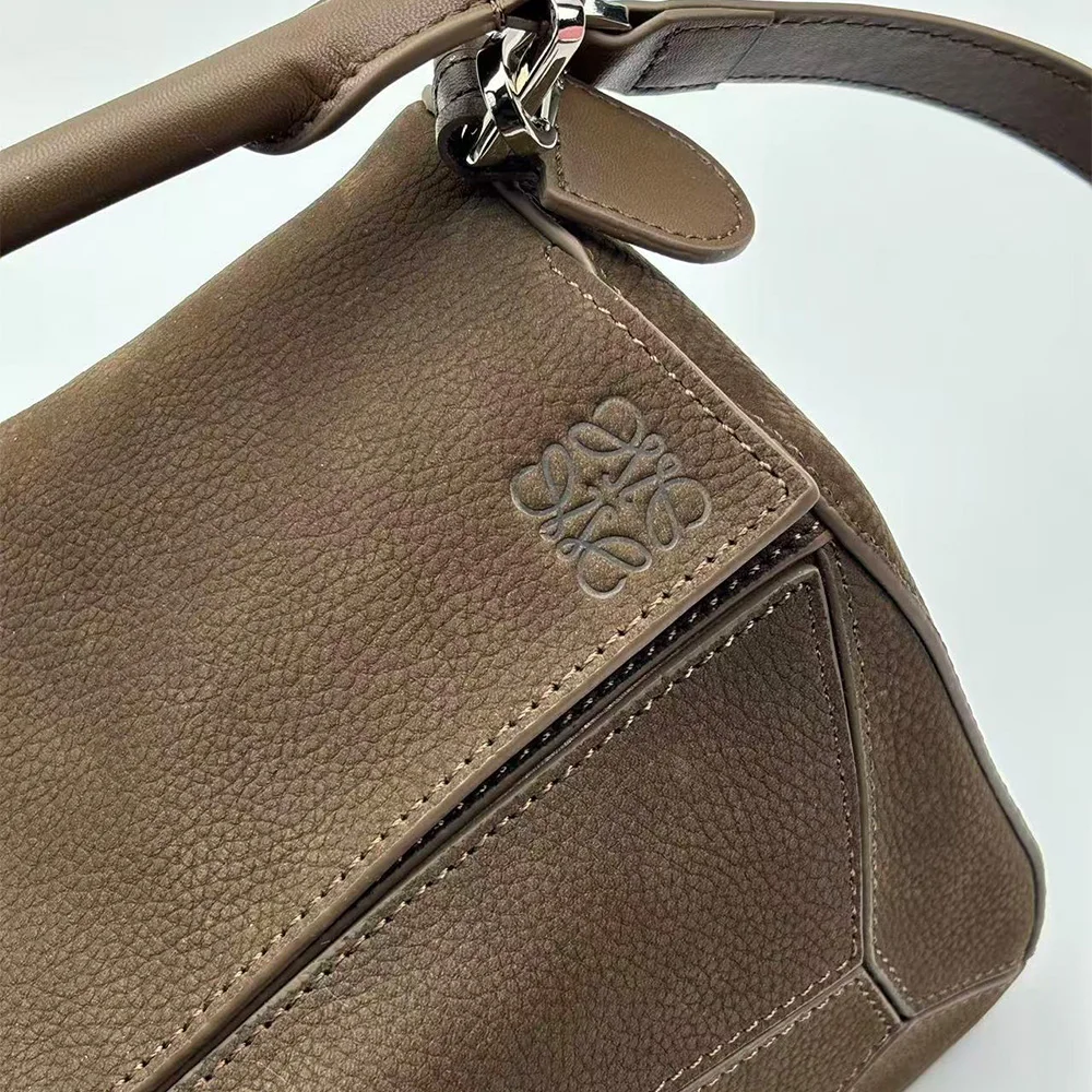 Loewe Small Grained Nubuck Leather Featherlight Puzzle Bag