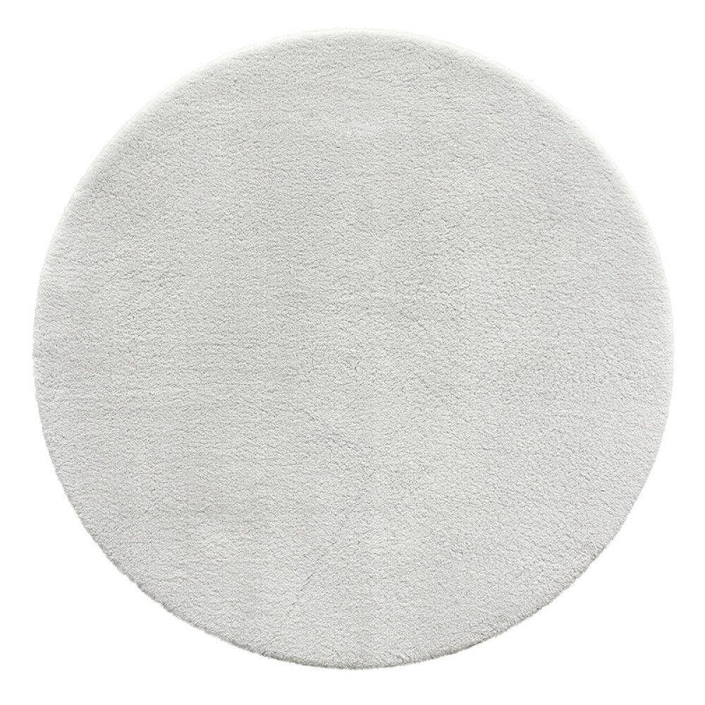 GULVTEPPE SOFT TOUCH Ø130CM SILVERGRÅ