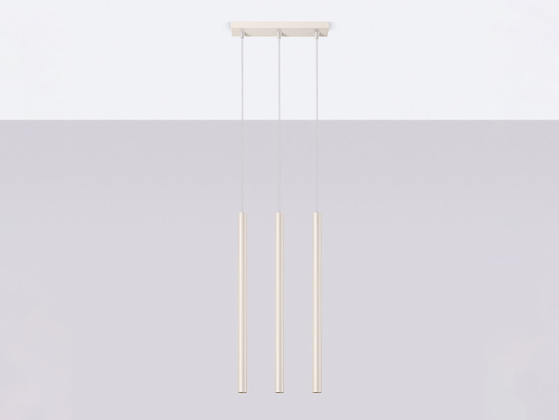 Lampa wisząca Pastelo 3-punktowa stalowa 94 cm beżowa