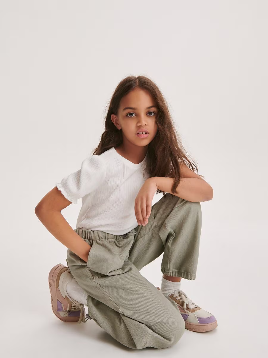 Denim Parachute Trousers