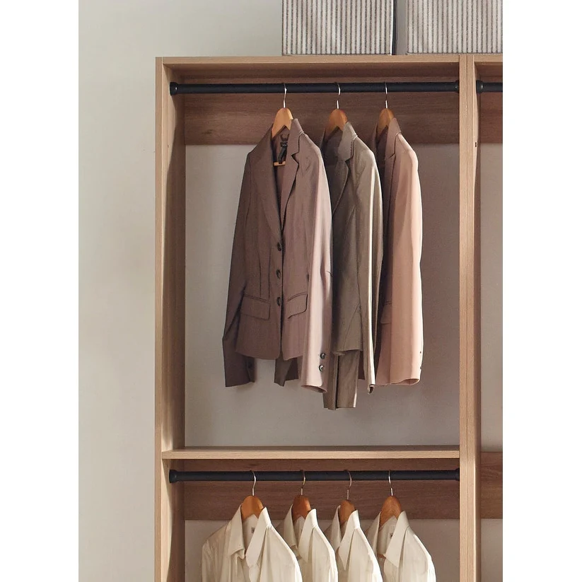 Prosper Oak Freestanding Walk in Wood Closet System