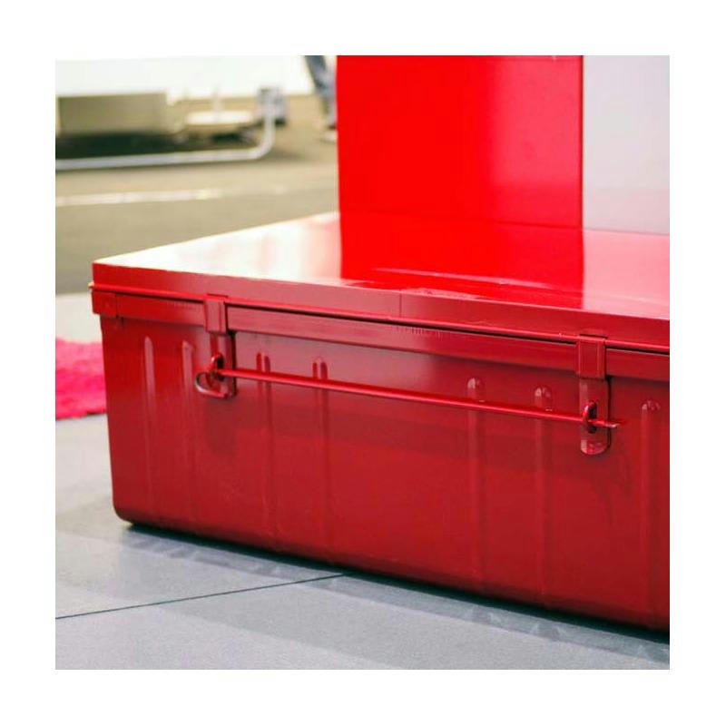 - Malle habitat en acier 130 litres rouge