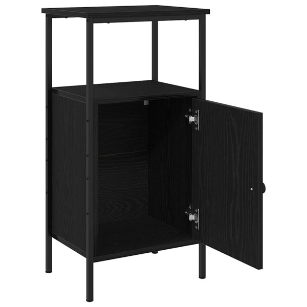 2x Szafka Nocna Czarna Komoda Stolik Półka Nocna Do Sypialni 41 x 31 x 80