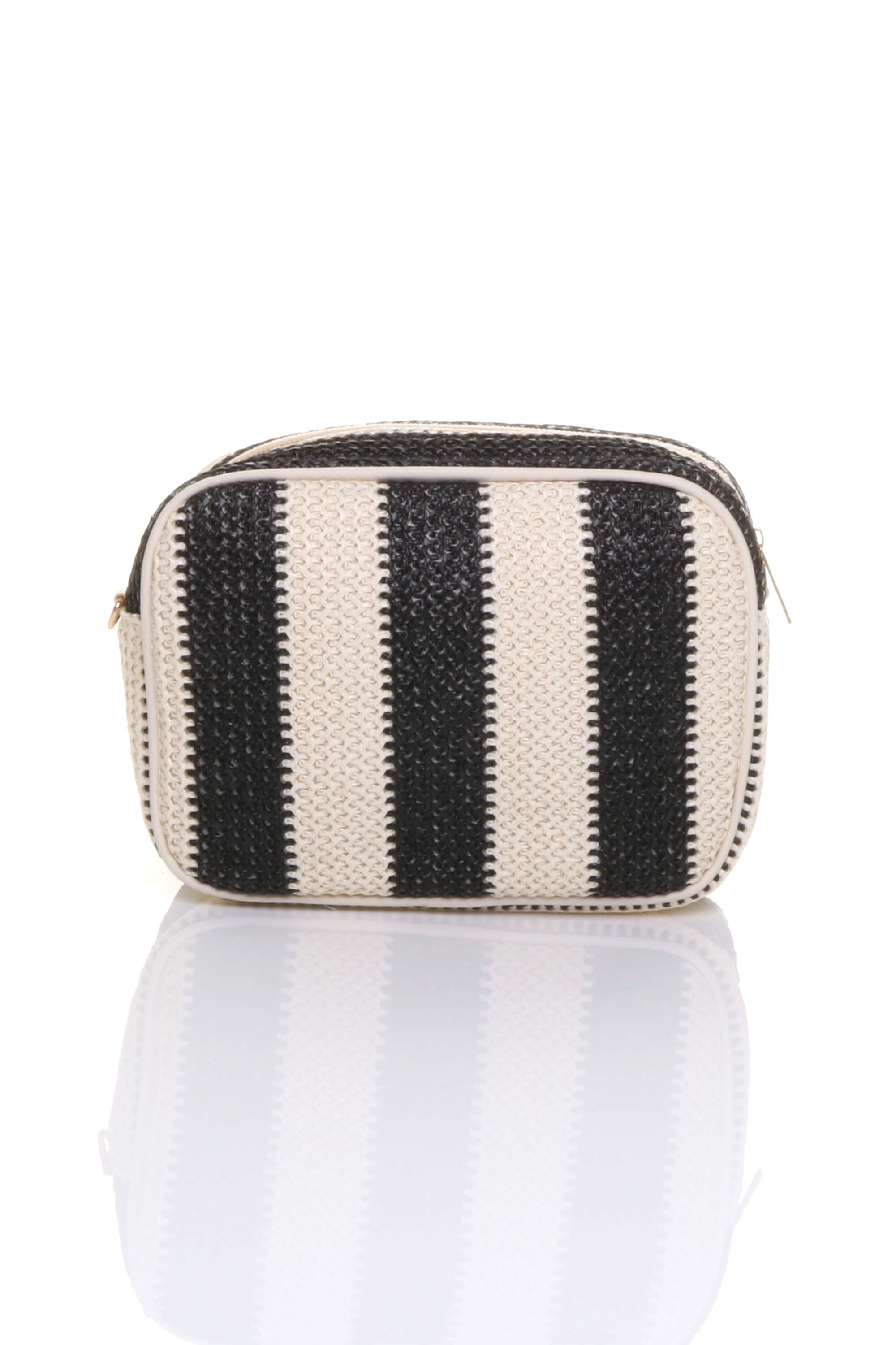 AJVANI Stripy Woven Beach Crossbody Bag