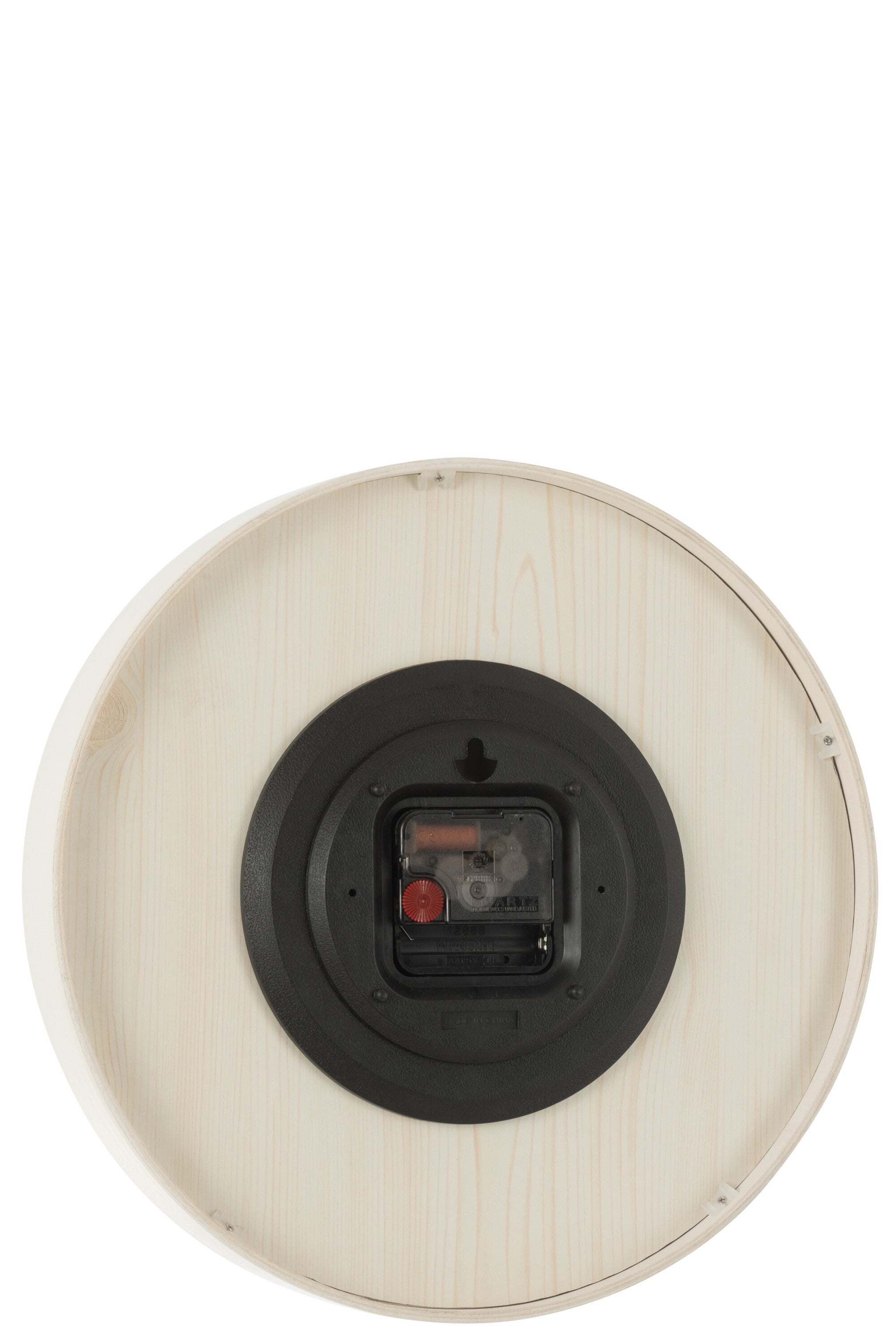 J-Line klok - multiplex/hout - wit - small - Ø 30 cm