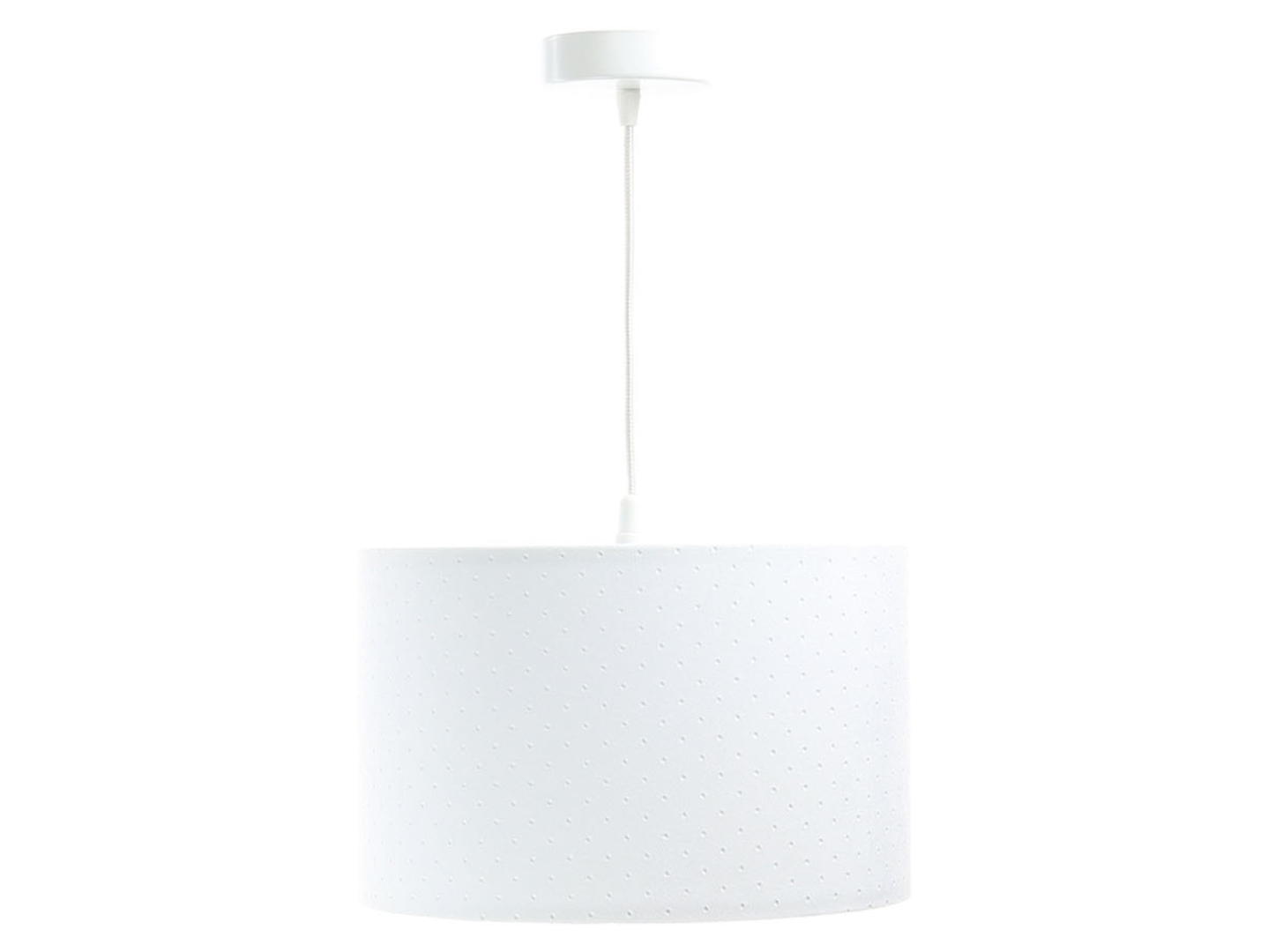 Lampa wisząca Jasmine bebe tkaninowa 30 cm biała
