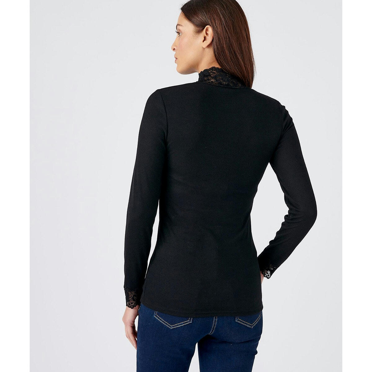 Tee-shirt  manches longues col montant