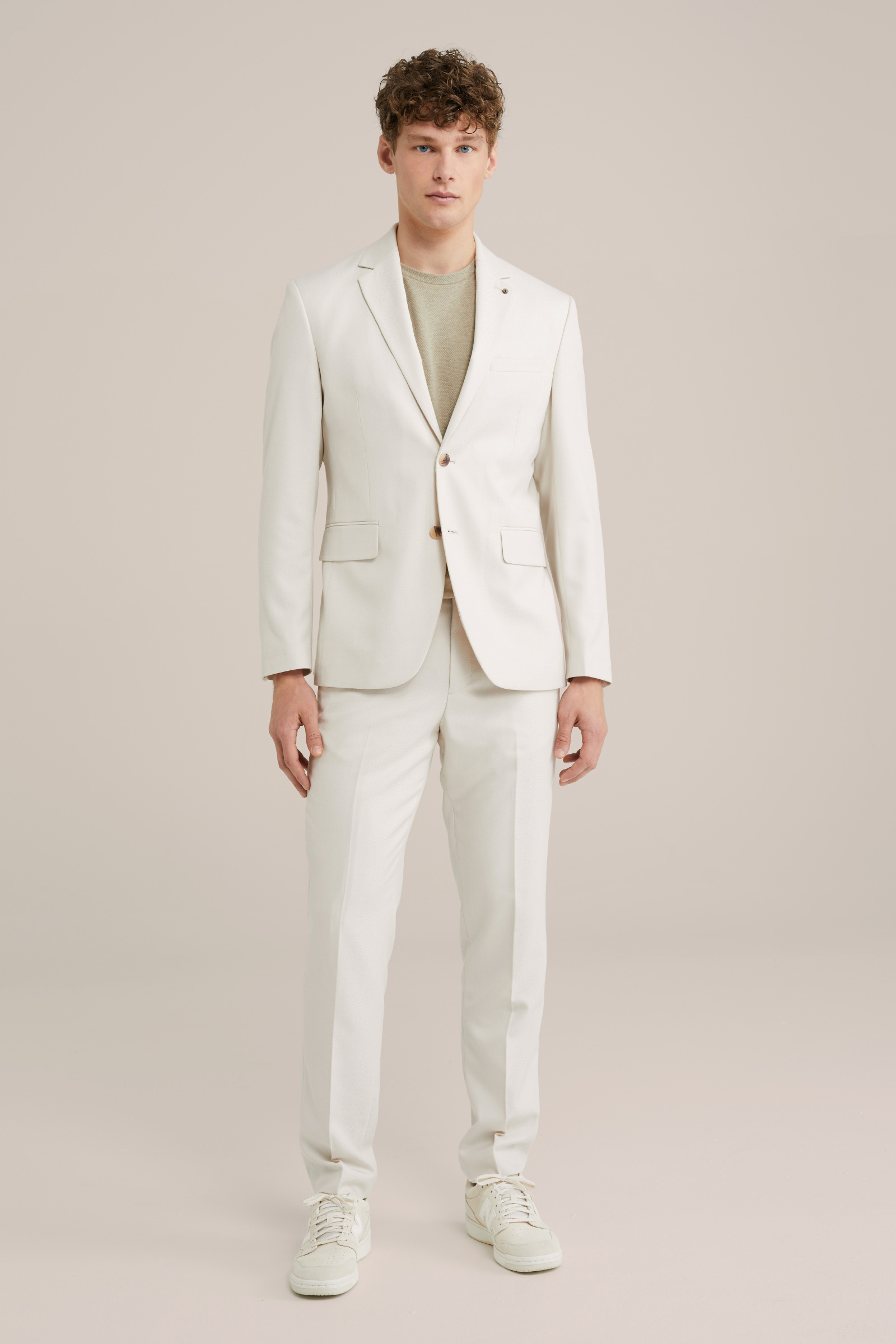 Heren Slim fit blazer met structuur