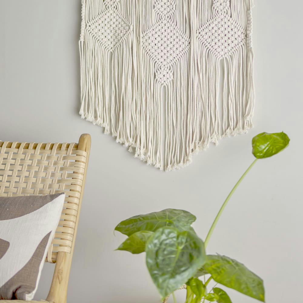 PHILIPA - Déco murale en coton blanc