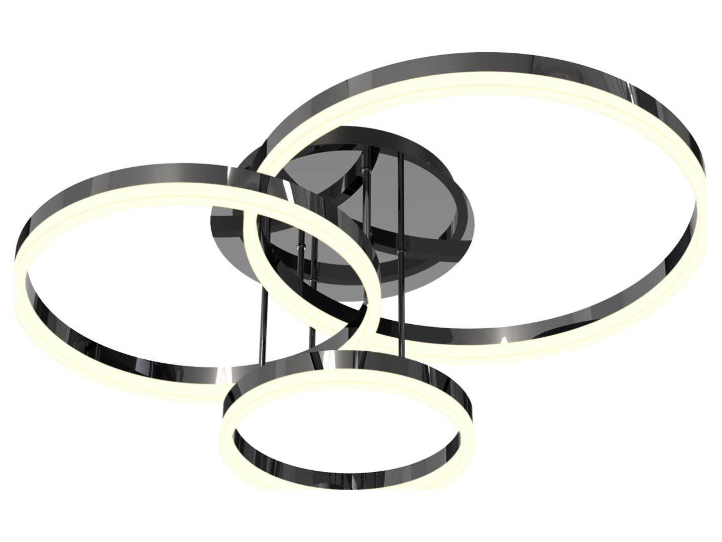 Lampa sufitowa Perpignon LED 3-punktowa ze ściemniacze czarny chrom