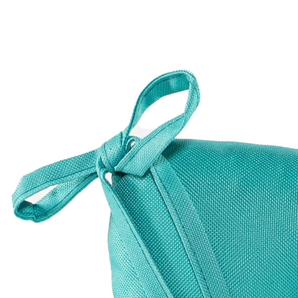 Anna's collection Stoelkussen - turquoise blauw- 38 x 38 cm