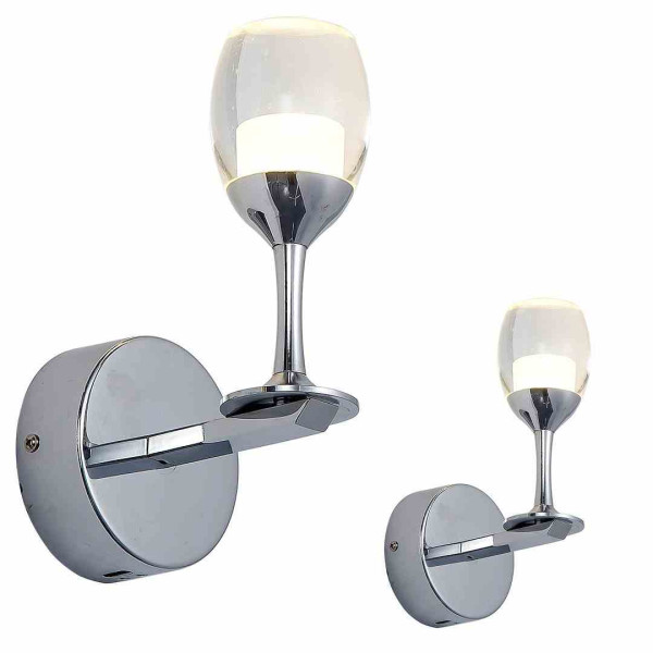 Kinkiet COPPAtransparentny LED 1x5W 350lm wym:21x10x14cm IP20 Milagro