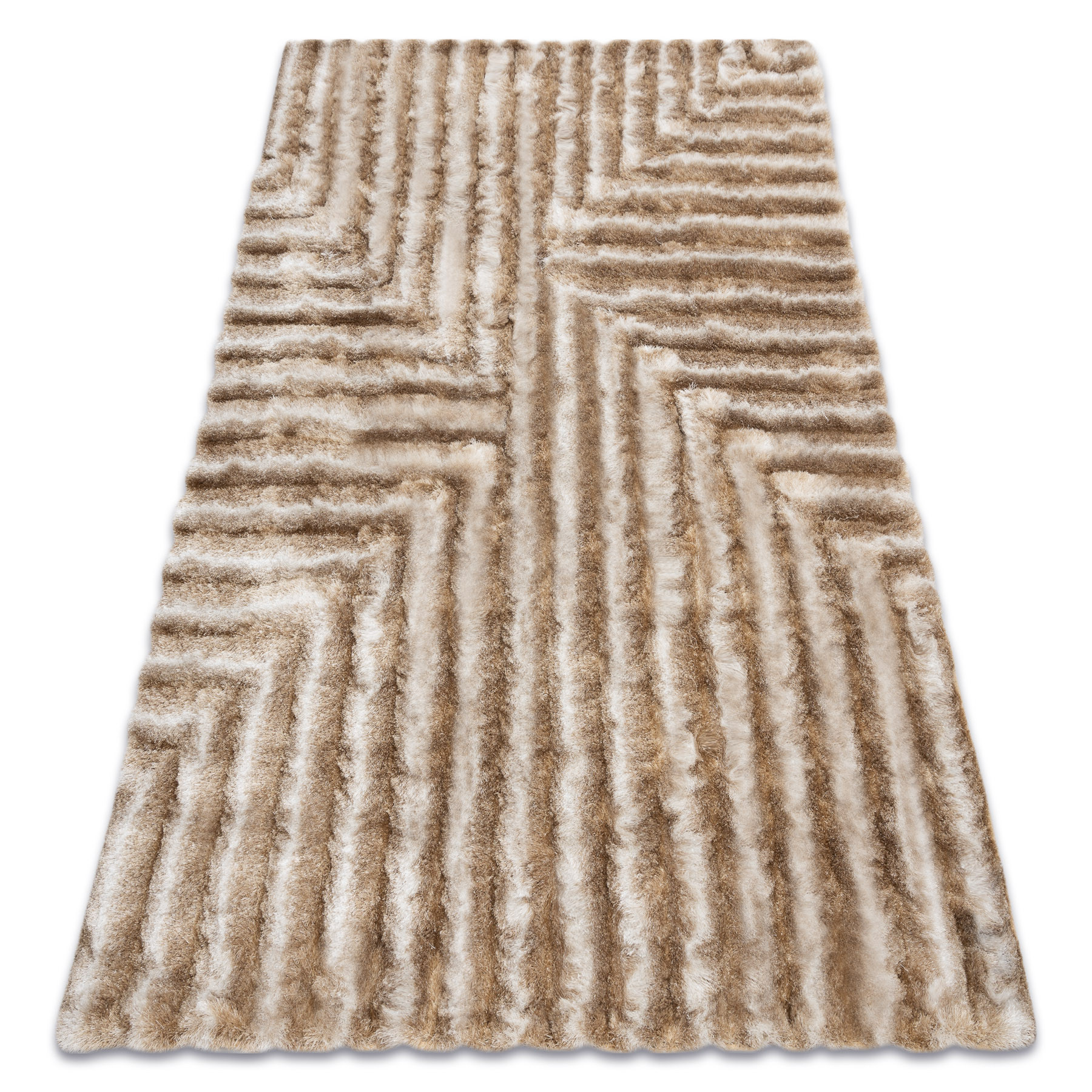 Dywan shaggy FLIM 010-B1 nowoczesny, Labirynt - Strukturalny, 80x150 cm