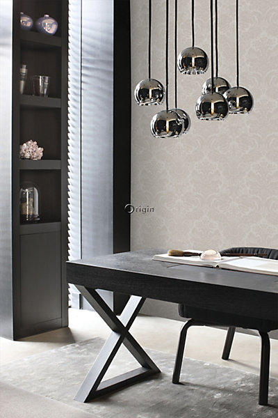Origin Wallcoverings papier peint ornement taupe clair 53 cm x 10.05 m