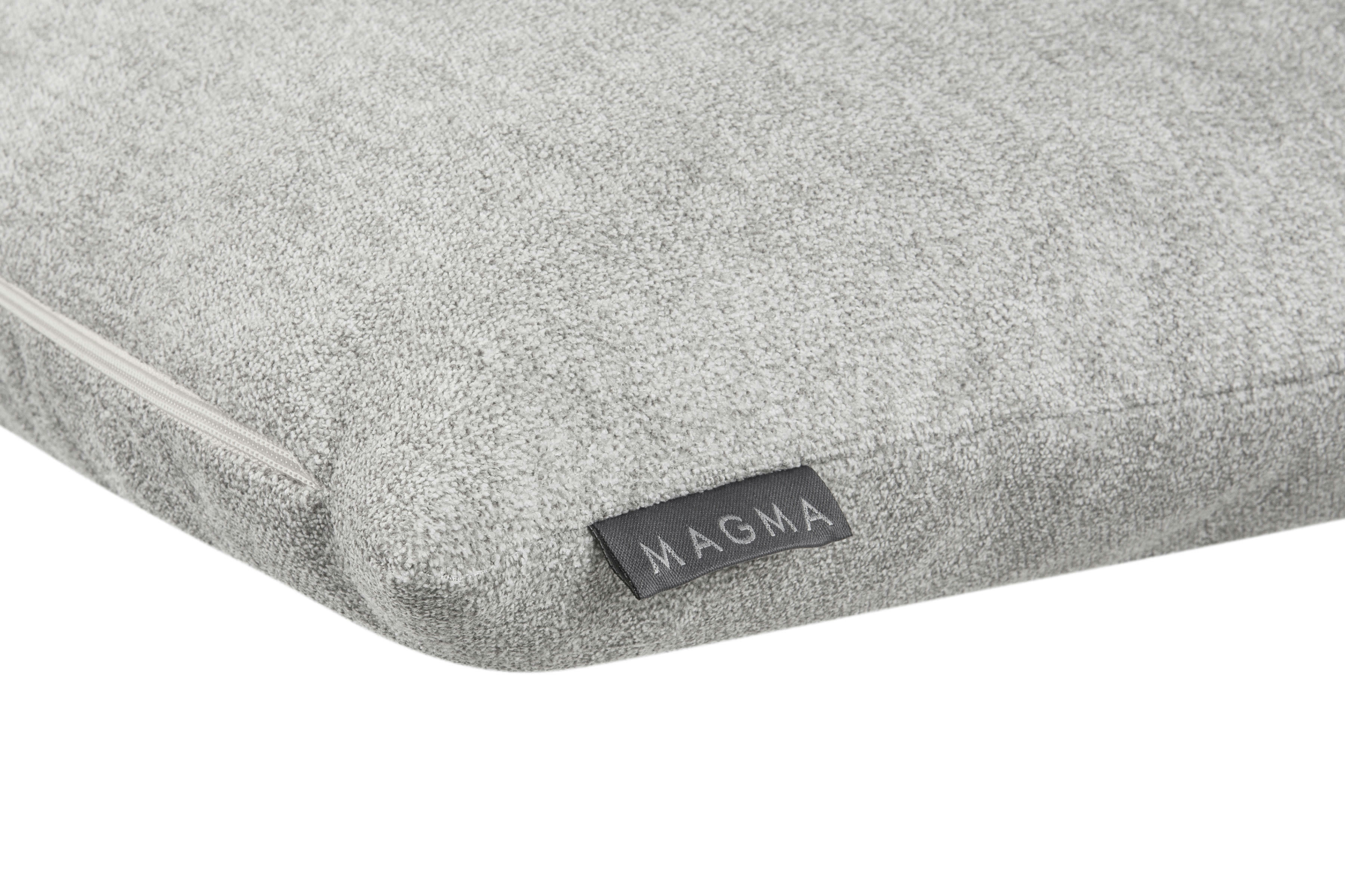 ALFA - Housses de coussin velours chiné gris clair 40x40 - Lot de 2