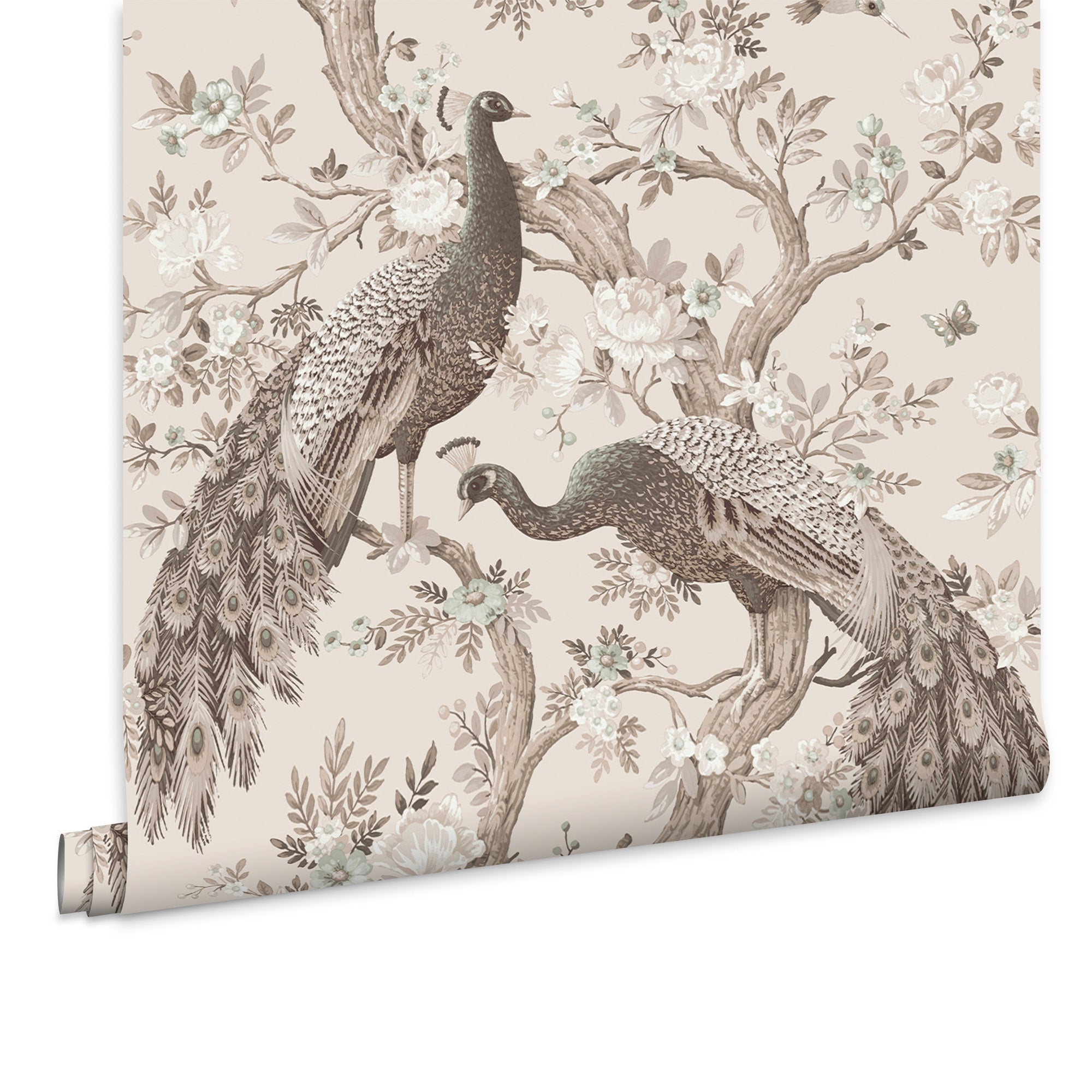 Laura Ashley Vliesbehang - Belvedere Soft Truffle - 10mx52cm