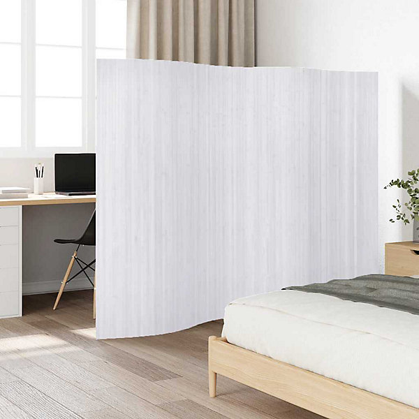 Cloison de séparation bambou blanc largeur 250 cm hauteur 165 cm vidaXL