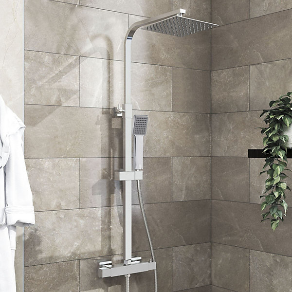 AICA Colonne de douche thermostatique, avec mitigeur thermostatique
