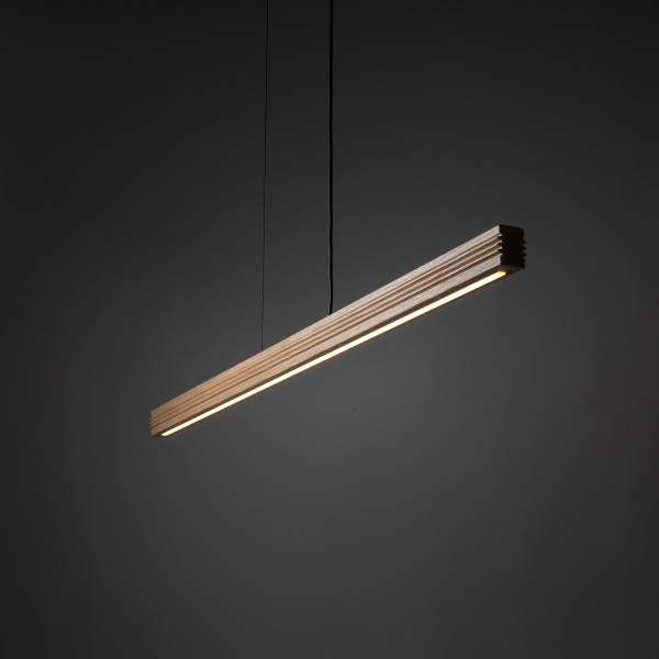 Lampa Led Wisząca Tk Lighting Viga Sosna Drewniana Belka Ryflowana