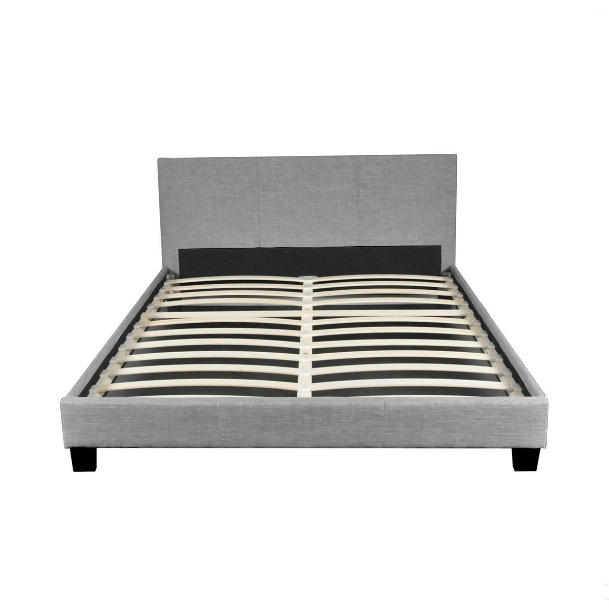 - Lit 140x190 sommier inclus dublin gris
