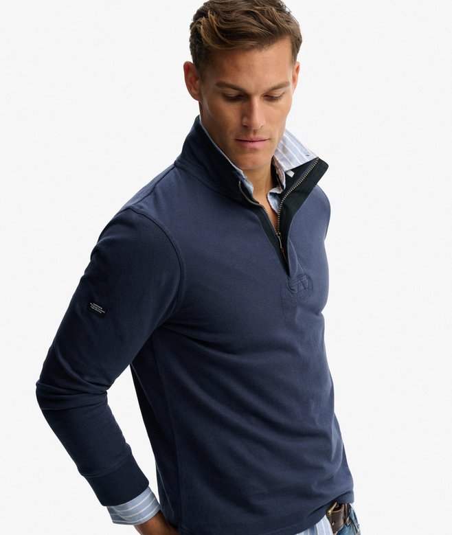 Cotton Classics Jersey Half Zip Sweatshirt