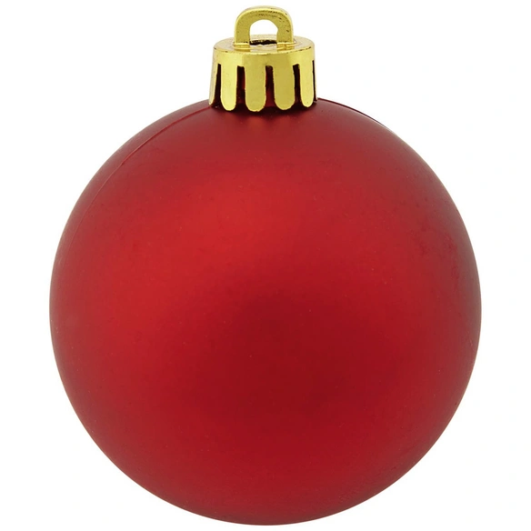 Weihnachtskugel, Ø: 6 cm, dunkelrot, 12 Stück