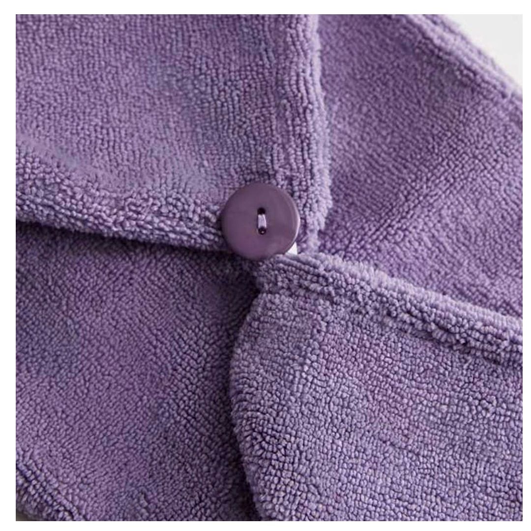 Danielle Creations Purple Turban Hair Towel Infused With Biotin Oil