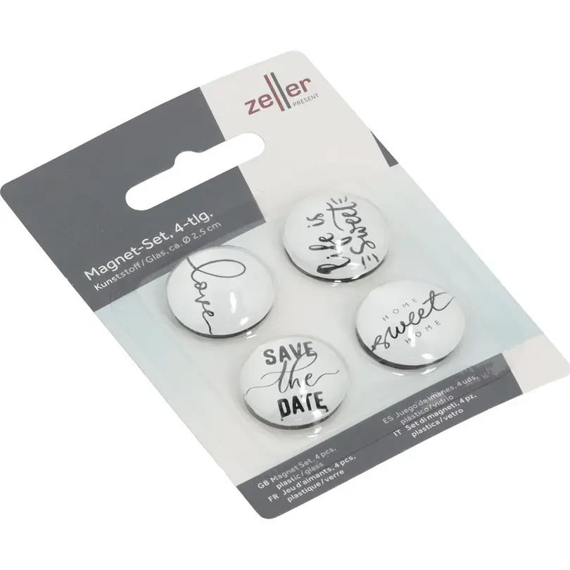 Magnet 4er-Set Sprüche