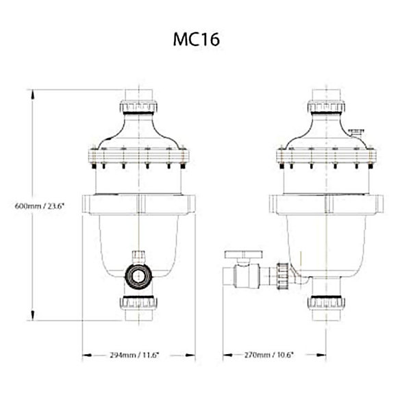 Filtre piscine MultiCyclone MC16 Waterco