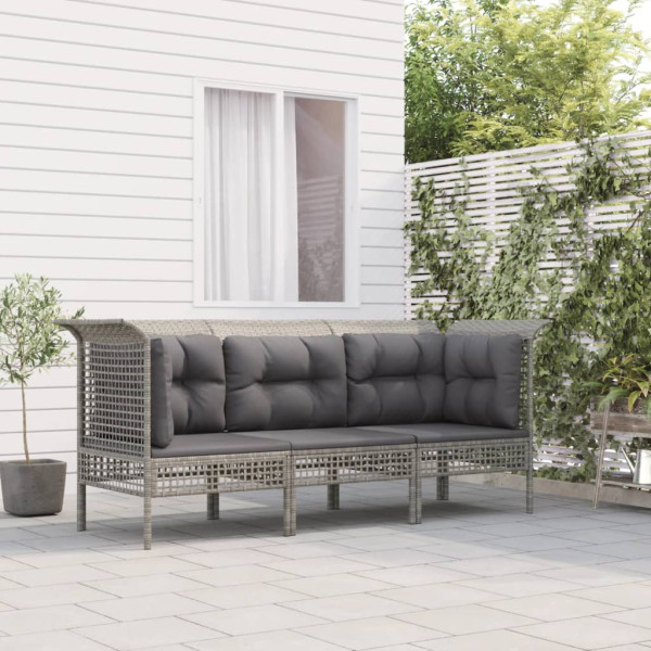 Zestaw wypoczynkowy do ogrodu Szary Technorattan 2x hjørne   sofa
