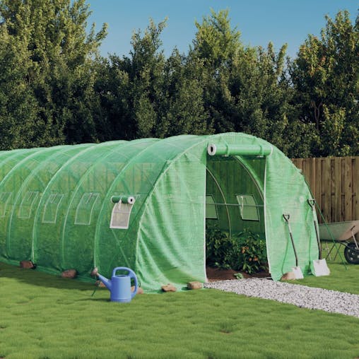 NNEVL Greenhouse with Steel Frame Green 24 m&sup2; 8x3x2 m