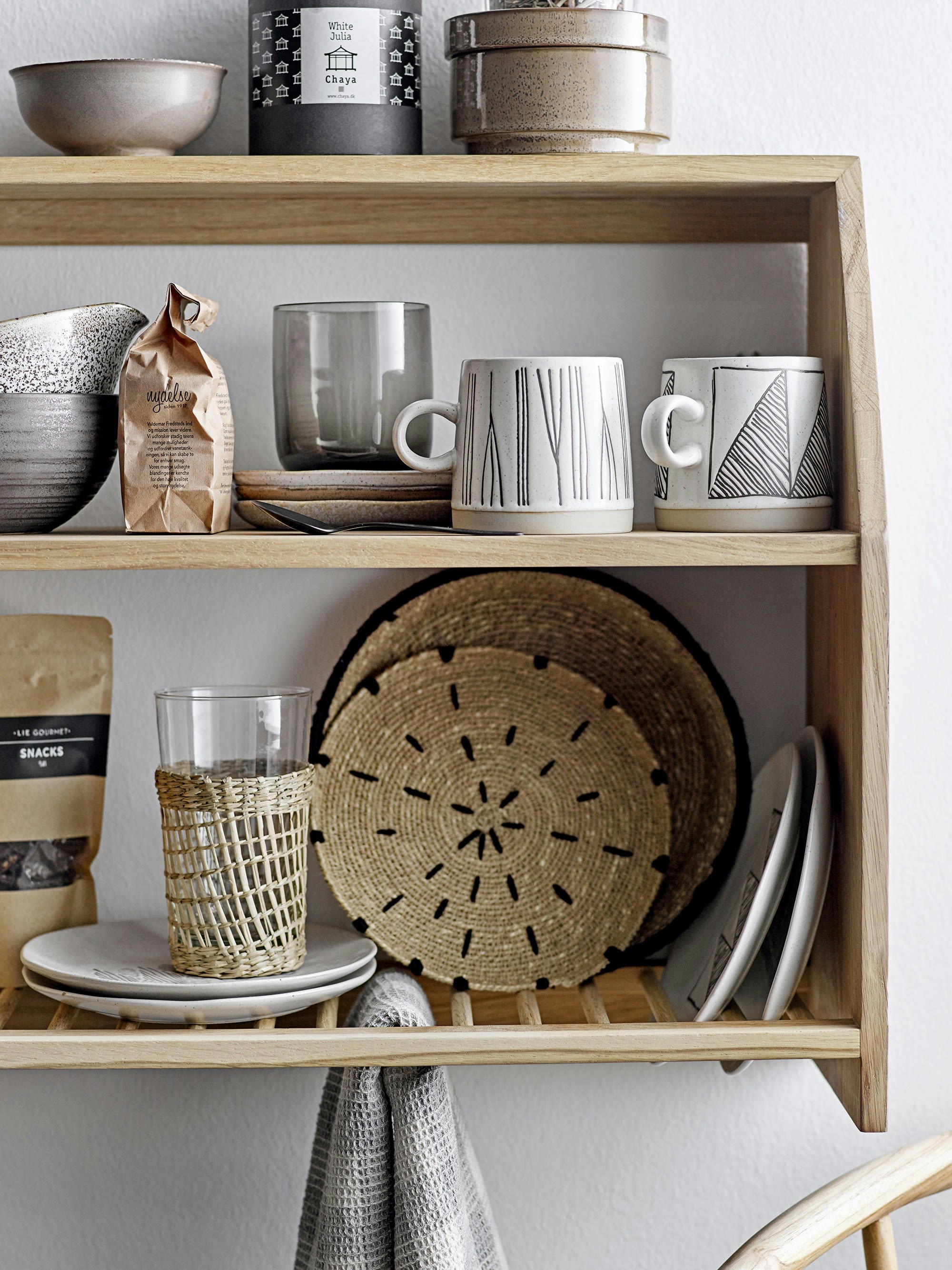 HILMER - Carafe et verre en verre bleu