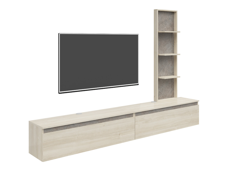Zestaw mebli Pascal 230 cm dąb karlstadt/albus szary