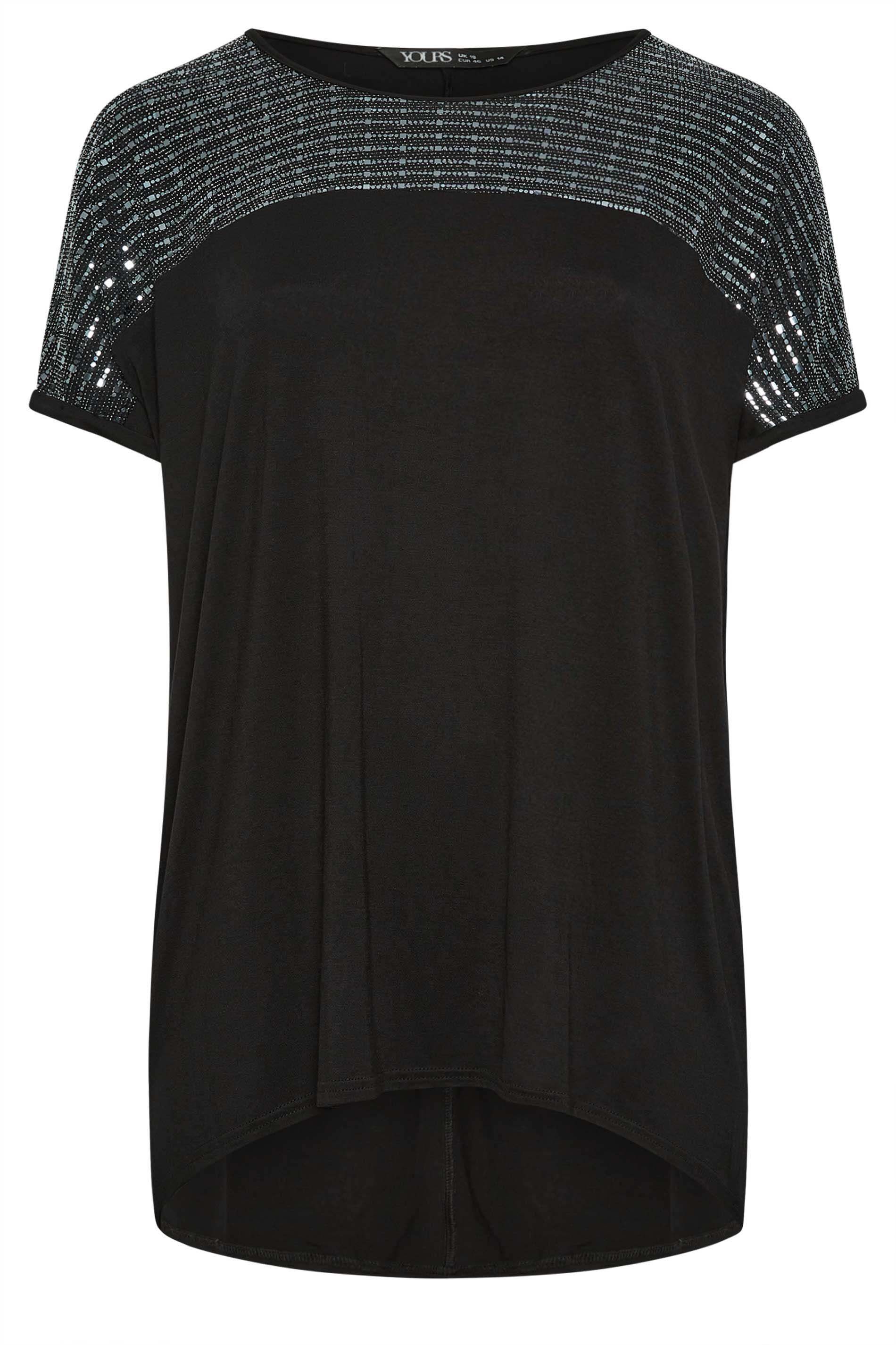 Yours Sequin Embellished Top