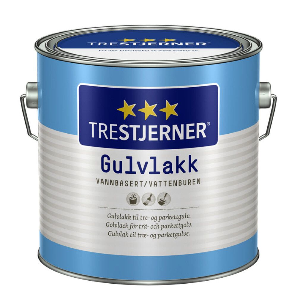 GULVLAKK TRESTJERNER VANNBASERT SILKEMATT 3L