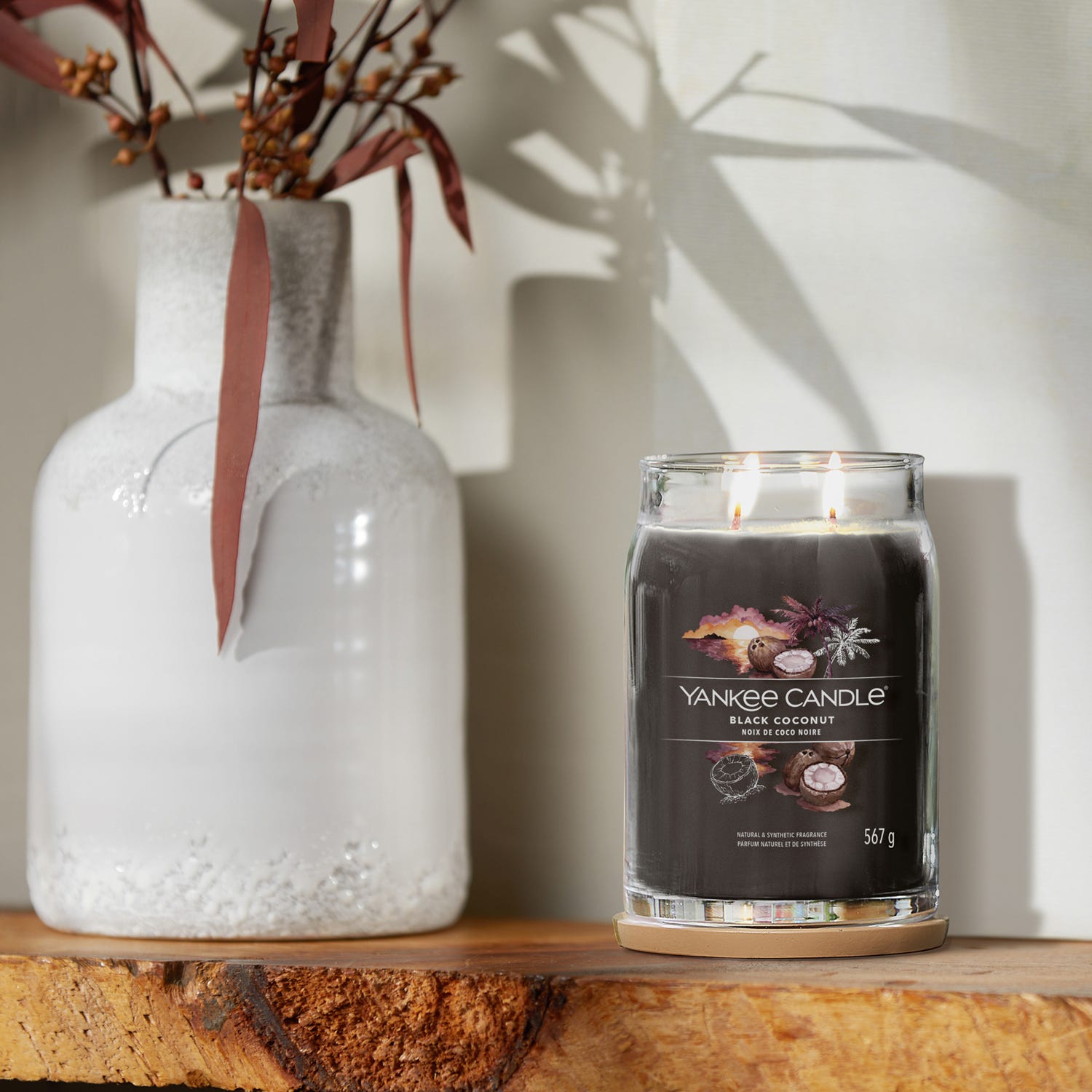 Black Coconut, candela in giara grande Yankee Candle