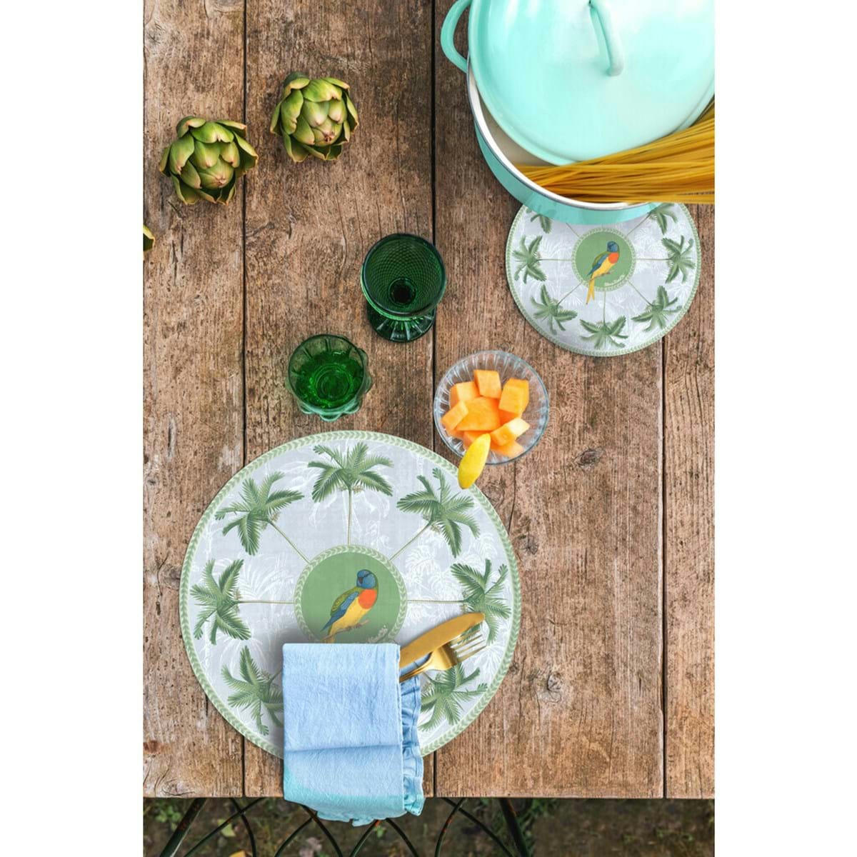 - Set de table Perroquet en vinyle Ø36