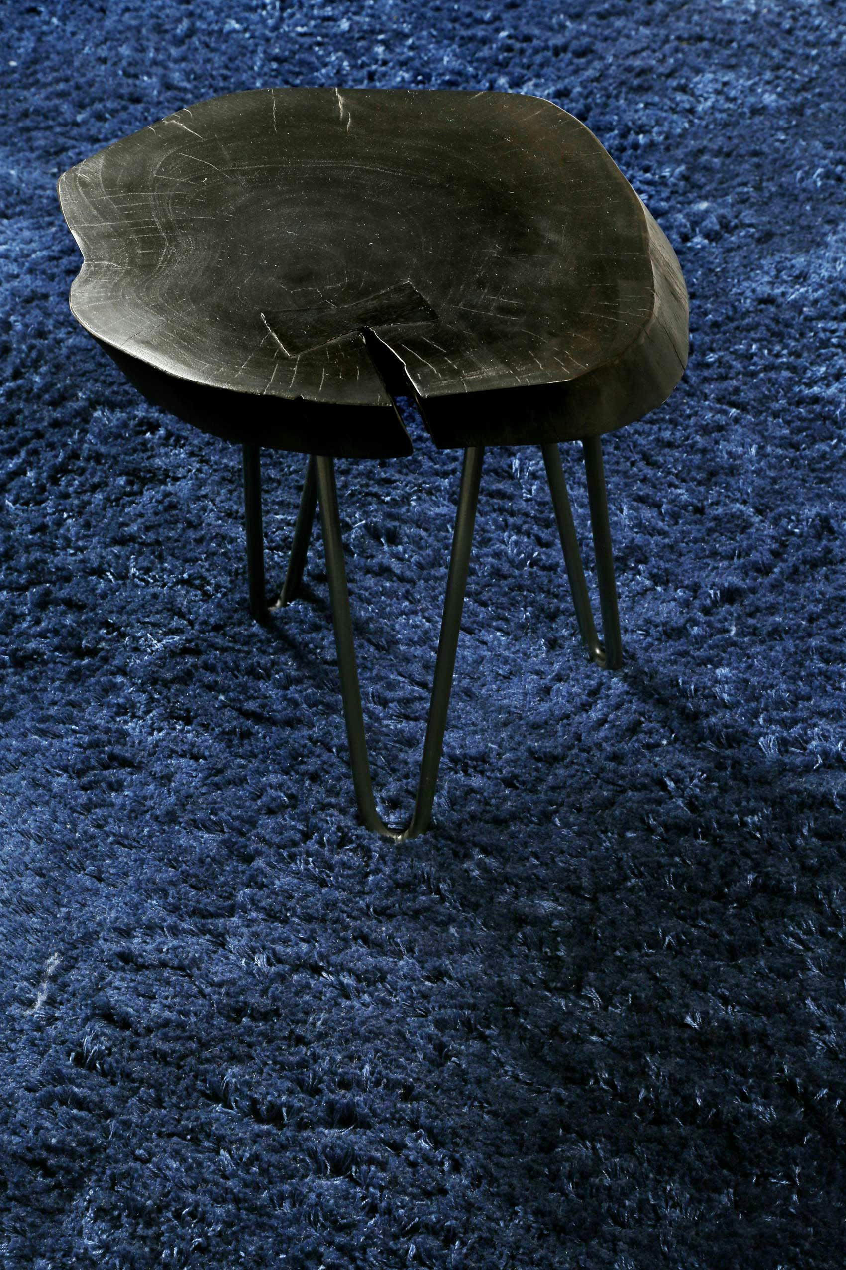 LULU - Tapis à poils longs, doux et moelleux, bleu  170x240