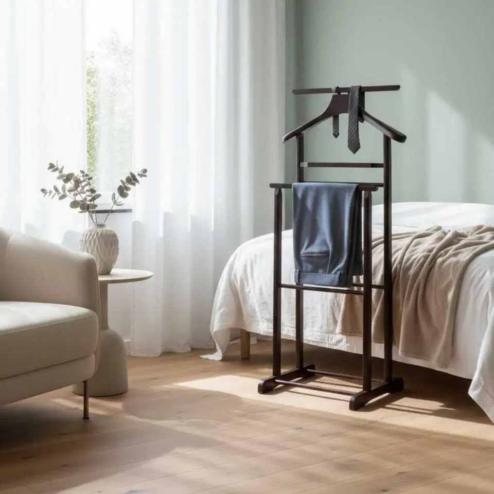 Kledingrek met broekenhanger - Pine-design