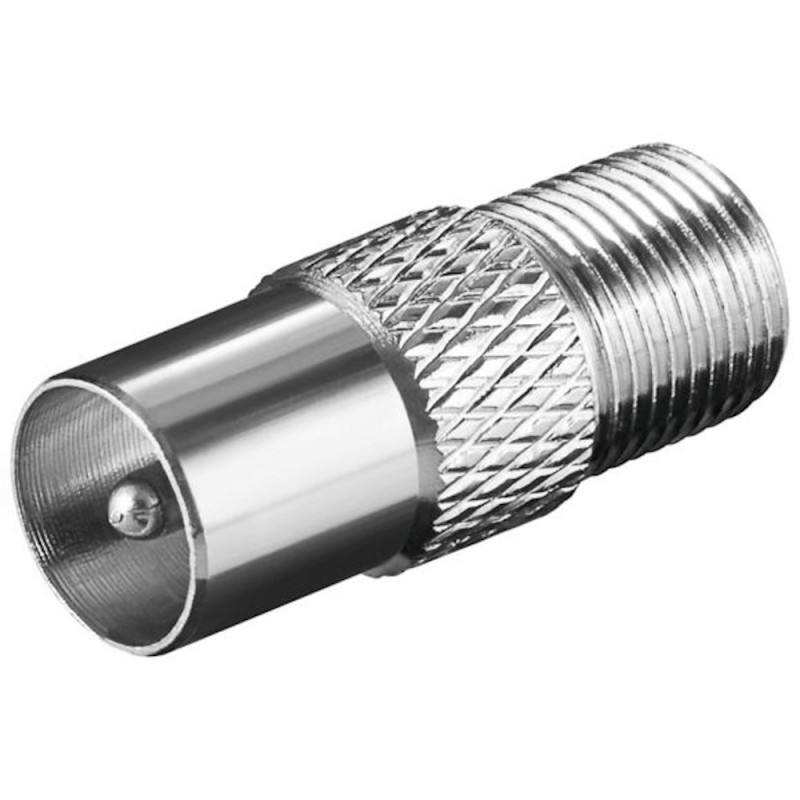Set d'adapateur prise F femmelle - prise coaxiale mâle 2 pièces