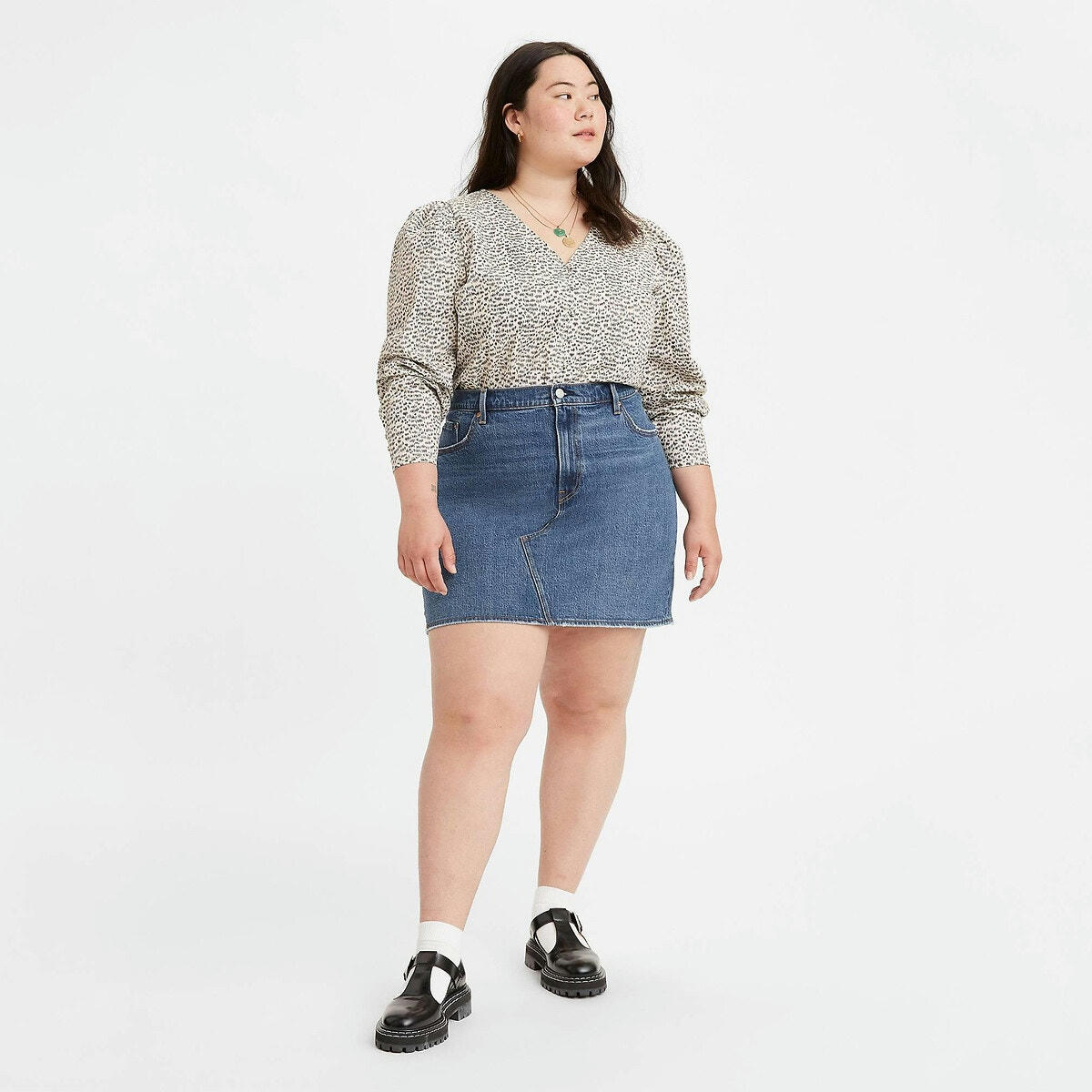 Jupe courte en jean